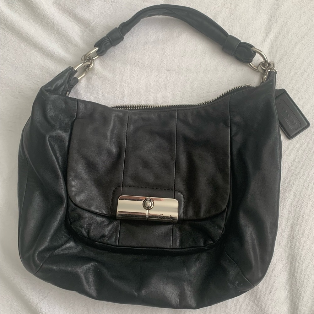 Coach Leather Black Shoulder Purse